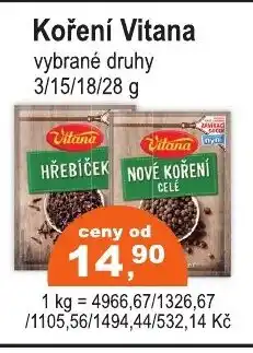 COOP DISKONT Koření Vitana nabídka