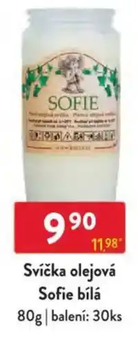 Qanto Svíčka olejová Sofie bílá nabídka