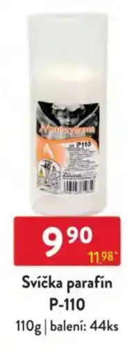 Qanto Svíčka parafín P-110 nabídka