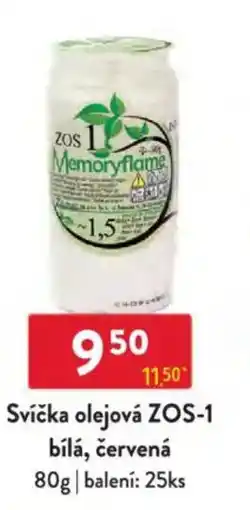 Qanto Svíčka olejová ZOS-1 bílá, červená nabídka