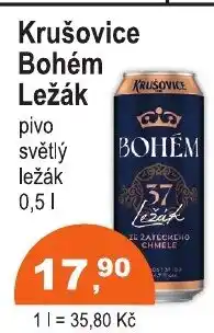 COOP DISKONT Krušovice Bohém Ležák nabídka