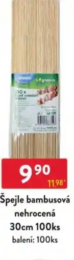 Qanto Špejle bambusová nehrocená 30cm nabídka