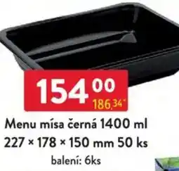 Qanto Menu mísa černá nabídka