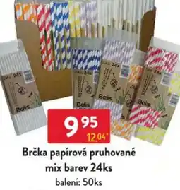 Qanto Brčka papírová pruhované mix barev nabídka