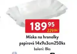 Qanto Miska na hranolky papírová nabídka