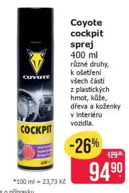 Teta Coyote cockpit sprej nabídka