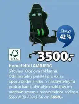 JYSK Herní židle LAMBJERG nabídka