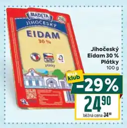 Billa Jihočeský eidam 30% plátky nabídka