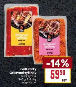 Billa Grill Party Grilovací tyčinky nabídka