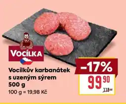 Billa Vocílka karbanátek s uzeným sýrem nabídka