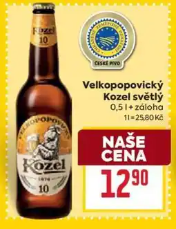 Billa Velkopopovický Kozel světlý nabídka