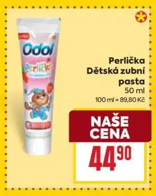 Billa Perlička Dětská zubní pasta nabídka