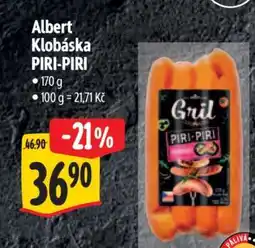 Albert Albert Klobáska PIRI-PIRI nabídka