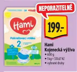 Albert Hami kojenecká výživa nabídka