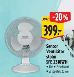 Albert Sencor Ventilátor stolní SFE 2310WH nabídka