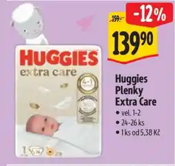 Albert Huggies Plenky Extra Care nabídka
