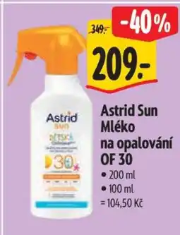 Albert Astrid Sun Mléko na opalování OF 30 nabídka