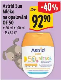 Albert Astrid Sun Mléko na opalování OF 50 nabídka