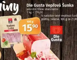 COOP TIP Dle Gusta Vepřová Šunka nabídka