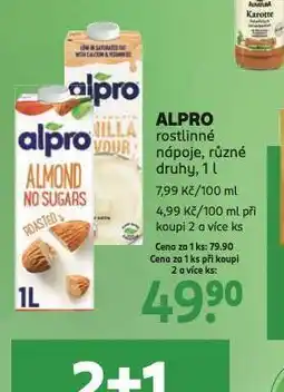Rossmann Alpro rostlinné nápoje nabídka