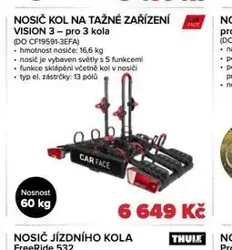 Auto Kelly Nosič na tažné zařízení pro 3 kola nabídka