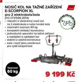 Auto Kelly Nosič kol na tažné zařízení pro 2 elektrokol / kola nabídka