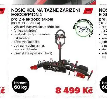 Auto Kelly Nosič kol na tažné zařízení e-scorpion 2 nabídka