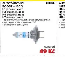 Auto Kelly Autožárovky boost + 150 % h3 nabídka