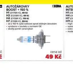 Auto Kelly Autožárovky boost + 150 % h7 nabídka