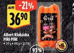 Albert Albert klobása piri-piri nabídka