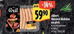 Albert Albet masová klobása na pivu nabídka