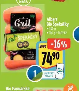 Albert Bio špekáčky nabídka