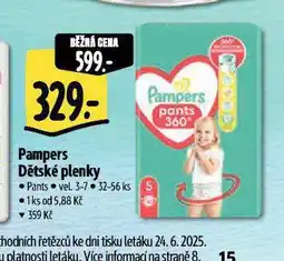 Albert Pampers dětské plenky nabídka