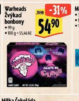 Albert Warheads žvýkací bonbony nabídka