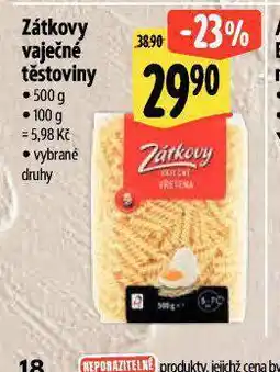 Albert Zátkovy vaječné těstoviny nabídka