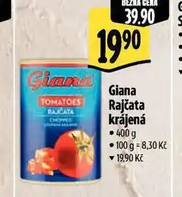 Albert Giana rajčata krájená nabídka