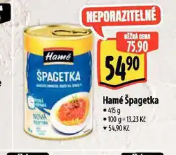 Albert Hamé špagetka nabídka