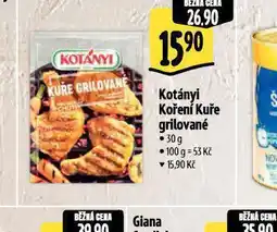 Albert Kotányi koření kuře grilované nabídka