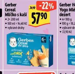 Albert Gerber cereal mlíčko s kaší nabídka