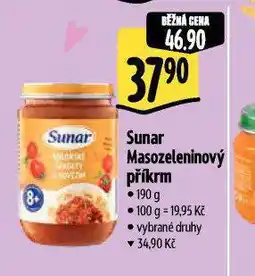Albert Sunar masozeleninový příkrm nabídka