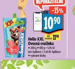 Albert Hello xxl ovocná svačinka nabídka