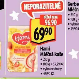 Albert Hami mléčná kaše nabídka