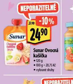 Albert Sunar ovocná kašička nabídka