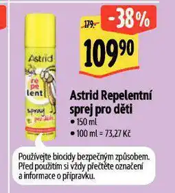 Albert Astrid repelentní sprej pro děti nabídka