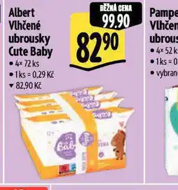 Albert Albert dětské vlhčené ubrousky cute baby nabídka