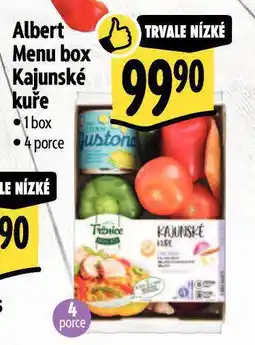 Albert Albert menu box kajunské kuře nabídka