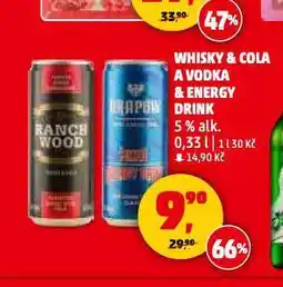 Penny Market Vodka & energy drink nabídka