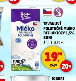 Penny Market Trvanlivé polotučné mléko bez laktózy nabídka