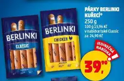 Penny Market Párky berlinki kuřecí nabídka