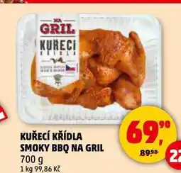 Penny Market Kuřecí křídla smoky bbq na gril nabídka